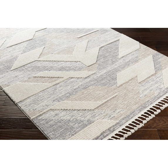 Boutique Rugs Magazine Bohemian, Transitional Area Rug - Gray, Tan - 5'3" x 7'3"