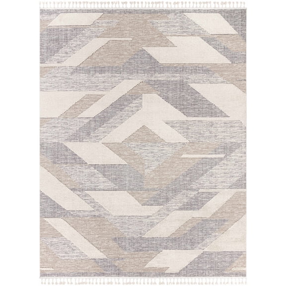 BoutiqueRugs Magazine Bohemian, Transitional Area Rug - Gray, Tan - 5'3" x 7'3"