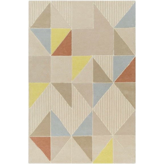 BoutiqueRugs Mani Contemporary Area Rug - Oatmeal, Camel, Dark Beige - 2' x 3'