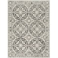thumbnail image 1 of BoutiqueRugs Megargel Boho Oriental Medallion Extra Large Area Rug - Farmhouse Black and White Neutral Area Carpet for Bedroom, Living Room, Dining Room - Charcoal, Black, Cream - 2' x 2'11", 1 of 13