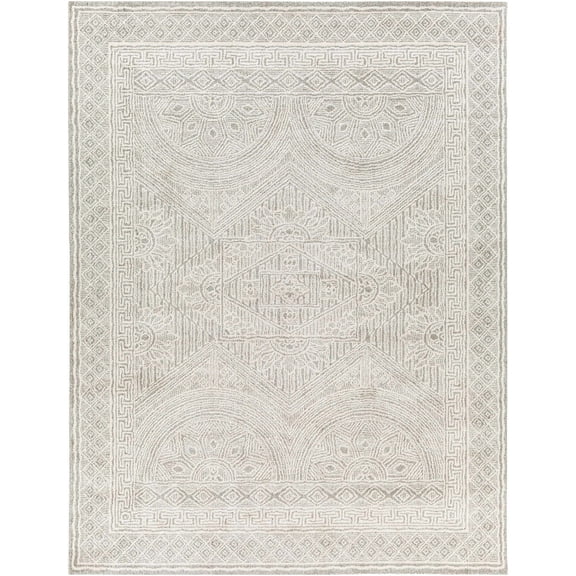 BoutiqueRugs Middleville Contemporary Area Rug - Charcoal, Cream, Peach - 2' x 3'