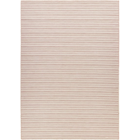 BoutiqueRugs NALO Contemporary Area Rug - Outdoor Safe - Ivory, Plum, Dusty Pink - 7'8" Round