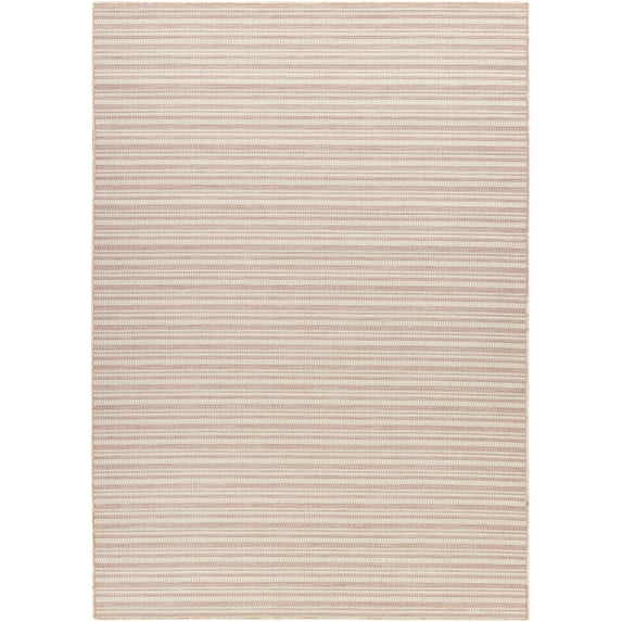 BoutiqueRugs NALO Contemporary Area Rug - Outdoor Safe - Ivory, Plum, Dusty Pink - 7'8" Square