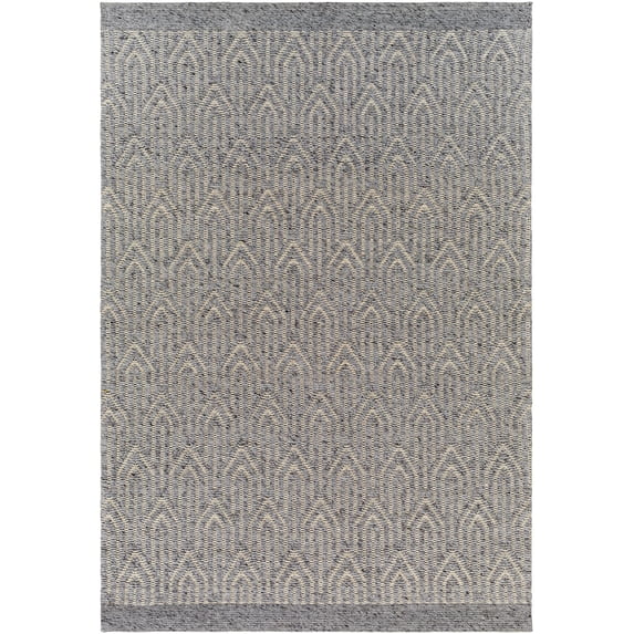 BoutiqueRugs Peri Contemporary Area Rug - Gray, Cream, Black - 5' x 7'6"