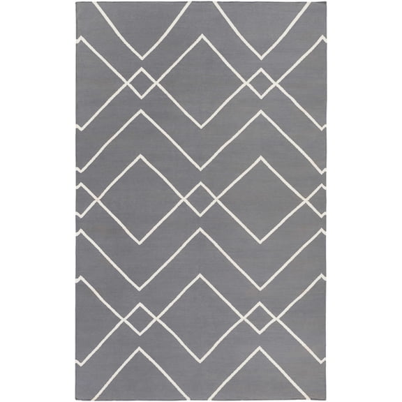 BoutiqueRugs Pinewood Contemporary Area Rug - Gray, Off White - 9' x 13'