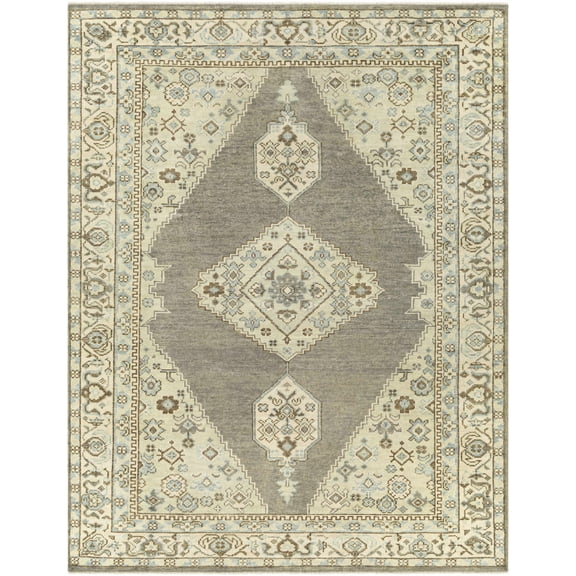 BoutiqueRugs Pinokawan Traditional Area Rug - Charcoal, Dark Brown, Denim - 2' x 3'