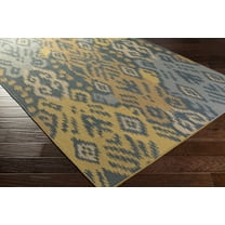 BoutiqueRugs Powhattan Bohemian/Global Area Rug - Teal, Dark Red, Mustard - 4' x 6'