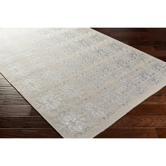 BoutiqueRugs Ronceverte Transitional Area Rug - Gray, Slate Blue - 9'3" x 13'3"