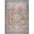 thumbnail image 1 of BoutiqueRugs Rosman Distressed Area Rug - Machine Washable - Beige, Black, Blue - 7'10" x 10'2", 1 of 16