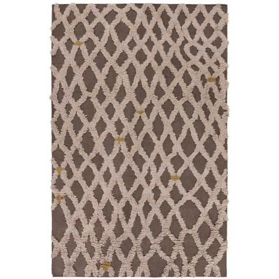 BoutiqueRugs Sandusky Natural Fibers Area Rug - Dark Brown, Tan, Dark Red - 8' x 11'