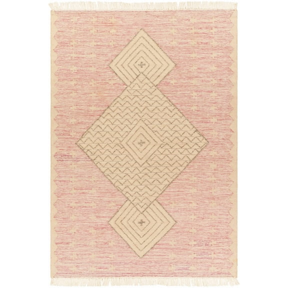 BoutiqueRugs Sang Bohemian, Transitional Area Rug - Dusty Pink, Dark Pink, Tan - 2' x 3'