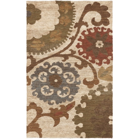 BoutiqueRugs Stillmore Bohemian/Global Area Rug - Olive, Rust, Teal - 8' x 11'