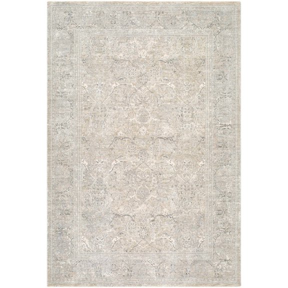 BoutiqueRugs Tarin Traditional Area Rug - Medium Gray, Sandstone, Ivory - 5' x 7'5"