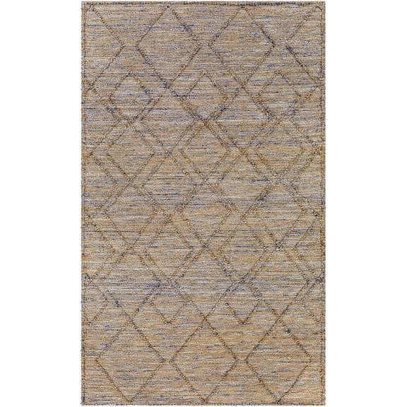 BoutiqueRugs Tuve Bohemian, Transitional Area Rug - Tan, Navy, Pale Blue - 8' x 10'