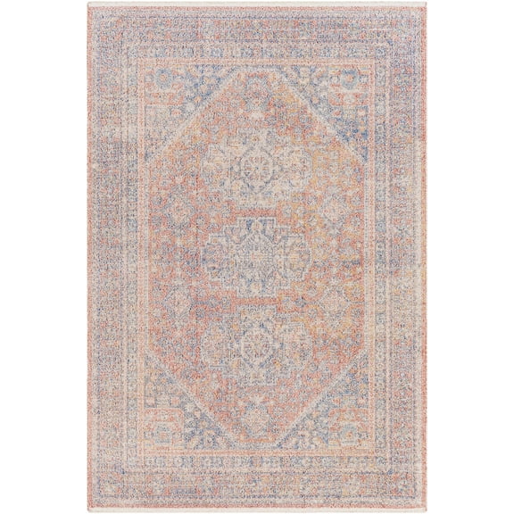 BoutiqueRugs Vahn Traditional Area Rug - Pale Pink, Ivory, Light Gray - 9'2" x 12'
