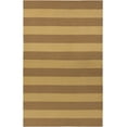 thumbnail image 1 of BoutiqueRugs Vieques Solid & Striped Area Rug - Mustard, Dark Red - 2' x 3', 1 of 4