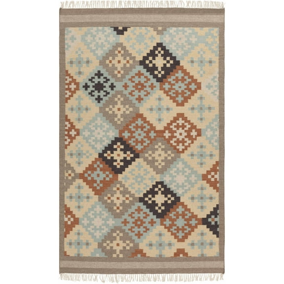 BoutiqueRugs Waddy Southwestern Area Rug - Beige, Dark Red, Dark Brown - 2' x 3'