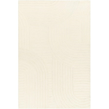 BoutiqueRugs Whan Contemporary Area Rug - Off White, Lambswool, Khaki - 2' x 3'