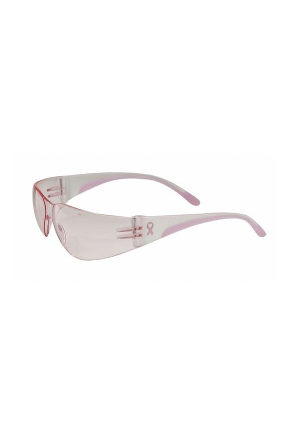 Eva Petite, Safety Glasses, Anti-Fog & Anti-Scratch, Clear Lens, Clear, Pink Frame, Frameless