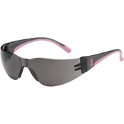 Eva Petite, Safety Glasses, Anti-Scratch, Gray Lens, Gray, Pink Frame, Frameless