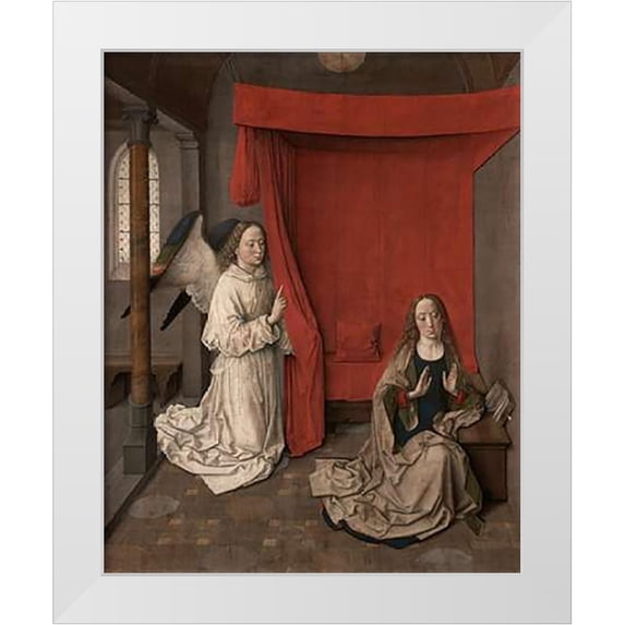 Bouts, Aelbrecht 20x24 White Modern Wood Framed Museum Art Print Titled - The Annunciation