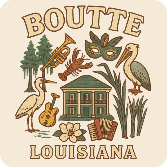 Boutte Louisiana Keepsakes Souvenir Vinyl Sticker – Destination Travel Keepsake Collectible (3-Inches Wide)