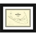 thumbnail image 1 of Bouve 18x14 Black Ornate Wood Framed with Double Matting Museum Art Print Titled - Nantucket Island Massachusetts - Bouve 1838, 1 of 4