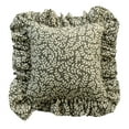 thumbnail image 1 of Bouvier Black Leaf Ruffled Pillow, 1 of 1
