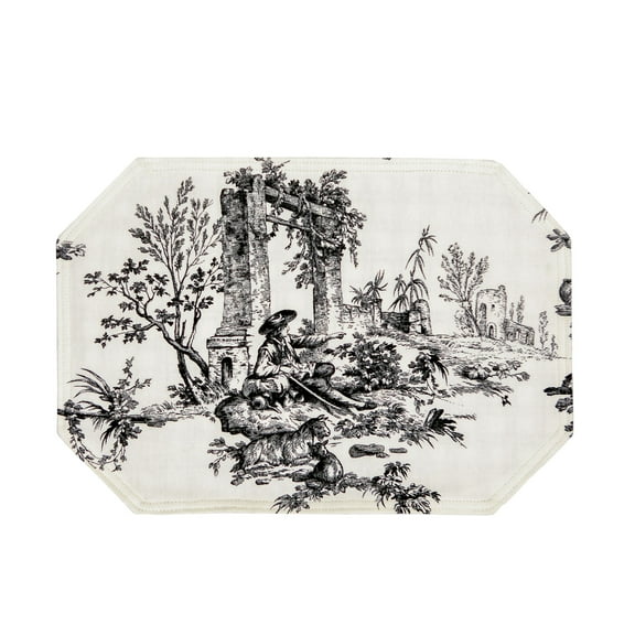 Bouvier Black - Toile/Plaid Place Mats - Pack of 4