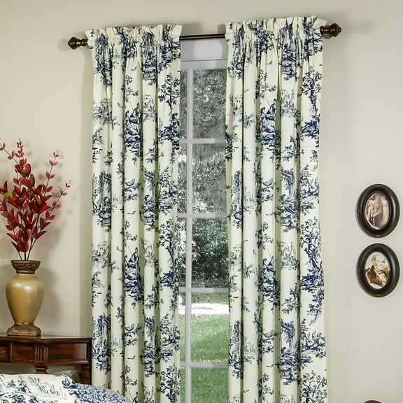 Bouvier Blue Rod Pocket Curtains
