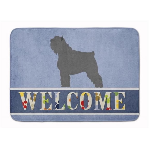 Bouvier Des Flandres Welcome Machine Washable Memory Foam Mat - Multi-Colored