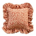 thumbnail image 1 of Bouvier Red Leaf Ruffled Pillow, 1 of 1