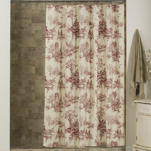 Bouvier Red Shower Curtain - Toile