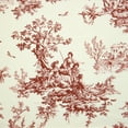 thumbnail image 1 of Bouvier Red Toile Fabric by the Yard, 1 of 1