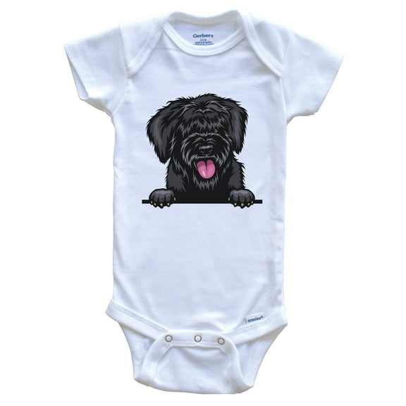Bouvier des Flandres Dog Breed Cute Baby Bodysuit, 0-3 months white