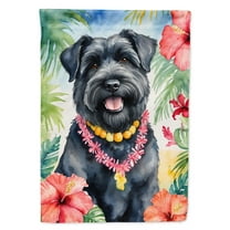 Bouvier des Flandres Luau House Flag
