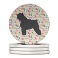 thumbnail image 1 of Bouvier des Flandres Merry Christmas Large Sandstone Coasters Pack of 4 4 in x 4 in, 1 of 3