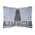 thumbnail image 1 of Bouvier des Flandres Welcome Canvas Fabric Decorative Pillow, 1 of 3