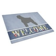 thumbnail image 1 of Bouvier des Flandres Welcome Glass Cutting Board Large Blue, 1 of 2