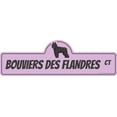 thumbnail image 1 of Bouviers Des Flandres Street Sign | Indoor/Outdoor | Dog Lover Funny Home Décor for Garages, Living Rooms, Bedroom, Offices | SignMission personalized gift | 20" Wide, 1 of 5