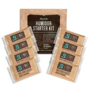 Boveda Starter Kit Bundle Season a Wood Storage Box Plus Maintain Humidity with 2-Way Humidity Control | Includes 4 Each Size 60 84% & 72% | 1-Count