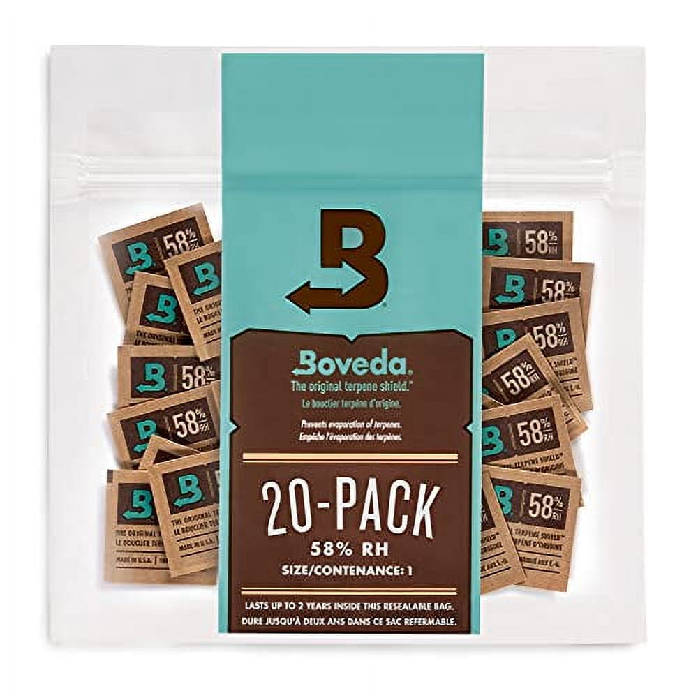 Boveda 58 Humidity Packets 2 Way Humidity Control Packs Size 120