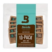 Boveda 58% Two-Way Humidity Control for Storing ½ oz – Size 4 – 10 pack – Moisture Absorbers for Small Storage Containers – Hydration packets in Resealable bag