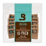 Boveda 58% Two-Way Humidity Control for Storing ½ oz – Size 4 – 10 pack – Moisture Absorbers for Small Storage Containers – Hydration packets in Resealable bag