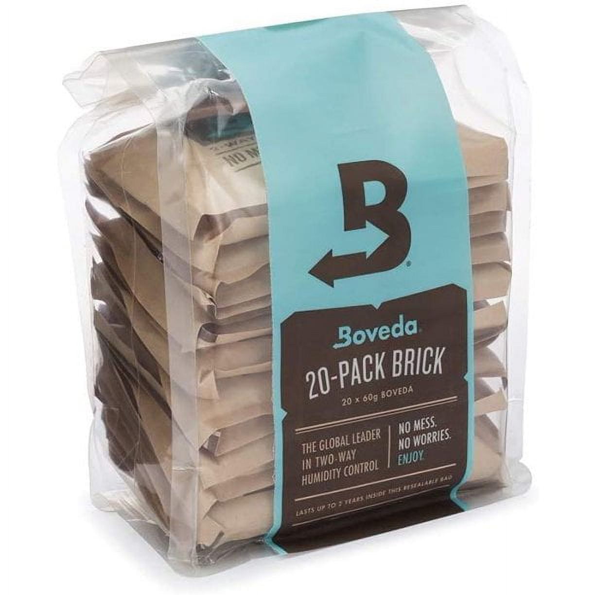 Boveda 69% RH 2-Way Humidity Control – Restores & Maintains Humidity – All  In One Solution For Humidification- Patented Technology for Cigar Humidors  – Convenient & Versatile - 20 Count Resealable Bag 