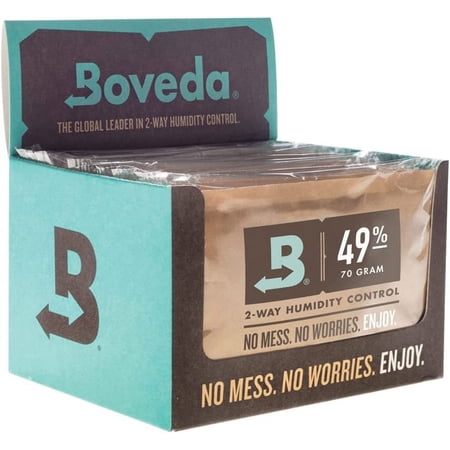 Boveda High-Absorbency 49% Two-Way Humidity Control Packs for Music Instruments in Extreme Humidity – 12 Pack – Size 40 – Moisture Absorbers for Instrument Cases – Prevent Warp – Individually Wrapped