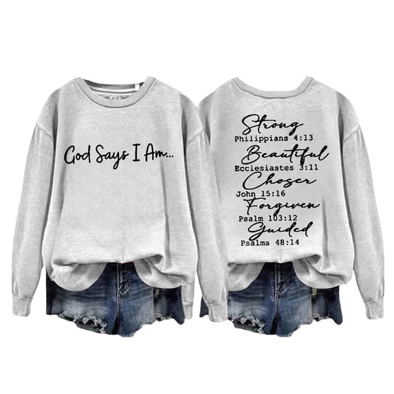 Bovemsi 1 PC Women'S Cute Sweatshirts Text Graphic Crewneck Winter Pullover Cold Theme Tops for Women Trendy XL Comfort
