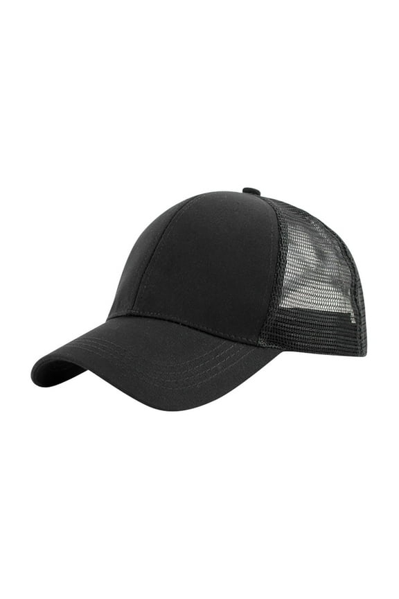 Baseball Caps for Women and Men Outdoor Unisex Mesh Cap Open Back Solid Color Sun Hat Adjustable Baseball Hat