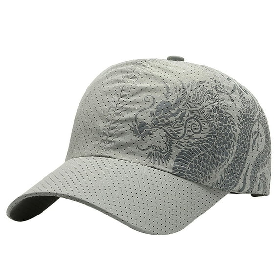 Bovemsi Baseball Caps for Women and Men Sunshade Cap Quick Drying Dragon Print Hat Outdoor Adjustable Baseball Hat