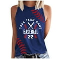 thumbnail image 1 of Bovemsi Baseball Shirt Women Baseball Mom Tank Tops Graphic Tee Cute Workout T Shirts Casual Summer Sleeveless Vest, Blue Women's Summer Tank Tops, M, 1 of 3